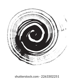 Abstract background. Spiral concentric pattern. Black and white vector design elements. Circle figure. art illustration