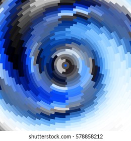 Abstract Background. Spiral image in a lowpoly style