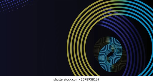Abstractas de líneas de fondo en espiral, tecnología de Plantilla futurista. Ilustración vectorial.
