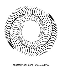 abstract background with spiral and lines as yin and yang symbol