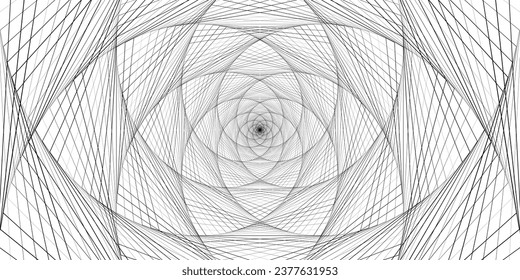 Abstract background with spiral. Monochrome texture. Vector illustration. hand drawn, not AI