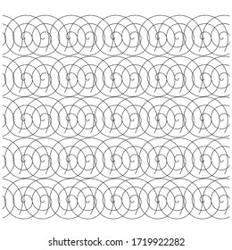 Abstract background, spiral pattern, black lines on white