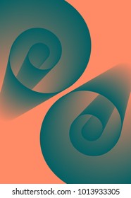 Abstract Background. Spiral Roll. Swirl Rolls. Coil Paper Created Using Blend Tool. Swirl Roll for Presentation, Wallpaper, Illustration, Web Design, Cover, Brochure, Banner. Abstract Illustration.