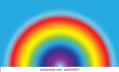 Abstract Background. Spiral Wavy Lines with Blurred Colorful Rainbow. Vector Illustration.