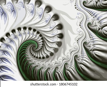 Antecedentes abstractos. Espirales abstractas. Hermoso fondo para tarjetas de felicitación, volantes, invitación, afiches, folleto, banners, calendario. Fractal. Diseño de material vectorial. Eps 10.