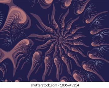 Abstract background. Abstract spirals. Beautiful background for greetings card, flyers, invitation, posters, brochure, banners, calendar. Fractal. Vector stock design. Eps 10.