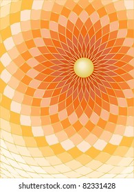 Abstract background from spirals and checks in a vector