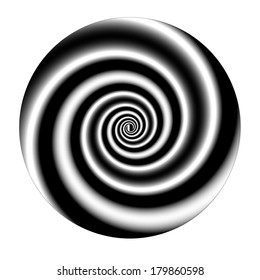 Abstract background with spirals circle in black and white color