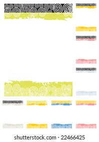 Abstract background with spirals in different colors