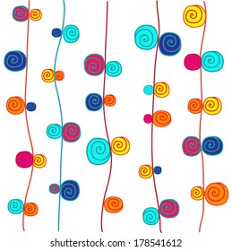 Abstract background with spirals on the white phone