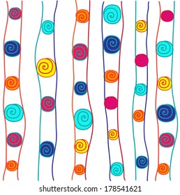 Abstract background with spirals on the white phone