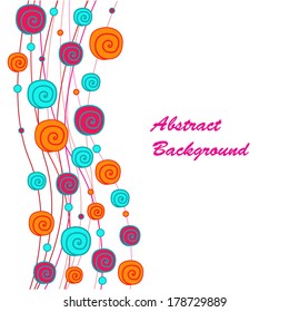 Abstract background with spirals on the white phone