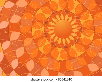Abstract background from spirals in a vector