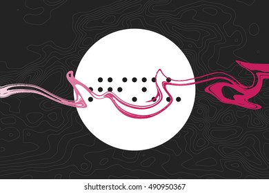 Abstract background with splash and circle