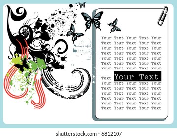 abstract background with splash effect and frame for text