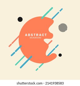 Abstract background with a splash, lines and round in a flat minimalist style. vector illustration- EPS 10