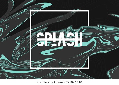 Abstract background with splash and text,