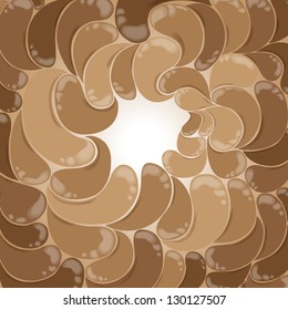Abstract background with splashes of coffee and cream