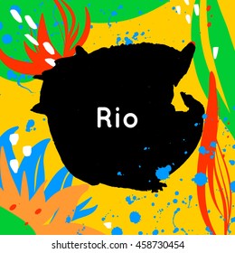 Abstract background with splashes. Stock vector.