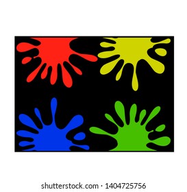 Abstract background with splashes of water or liquid, colorful splashes of water on a black background