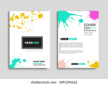 Abstract background with splashes.Vector template for banner,flyer,poster,brochure.