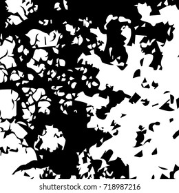 Abstract background. Splatter in black ink color on white. Vector illustration.