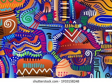 abstract background with spontaneity texture, full of color