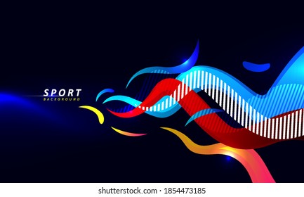 Abstract background, sport banner gradient style. Dynamic shape light design. Vector illustration