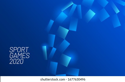 Abstract background for sport event. Graphic design for poster and flyer, brochure and card. Sports background with geometric shapes.