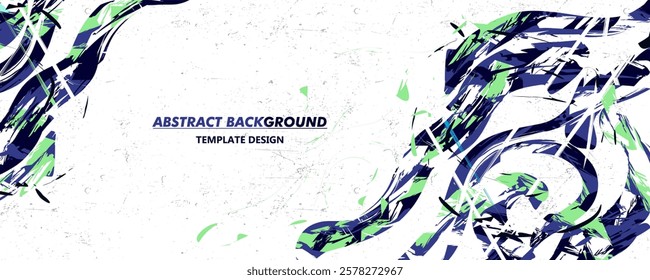 Abstract Background Sporty Style and Halftone Effect. Brush Stroke Illustration for Banner, Poster. Template Background Vector and Scratch Texture Elements For Design