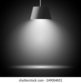 Abstract background with spot light in gray color 