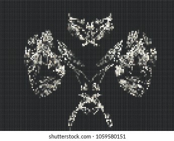 Abstract background. Spoted halftone effects. Vector clip art.
