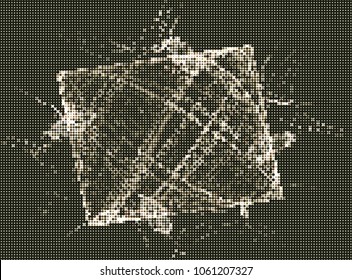 Abstract background. Spoted halftone effects. Vector clip art.
