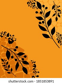 Abstract background spots leopard flowers vector illustration