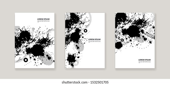 Abstract background - spots of paint. Modern neutral composition for your design. Eps 10 vector.