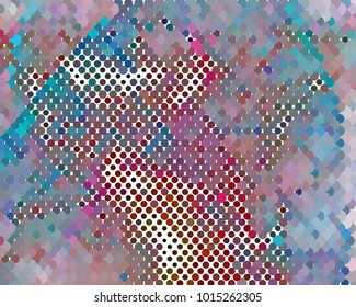 Abstract background. Spotted halftone effect. Dots, circles. Vector clip art