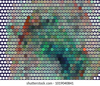 Abstract background. Spotted halftone effect. Dots, circles. Vector clip art