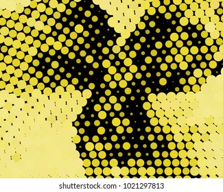 Abstract background. Spotted halftone effect. Dots, circles. Vector clip art