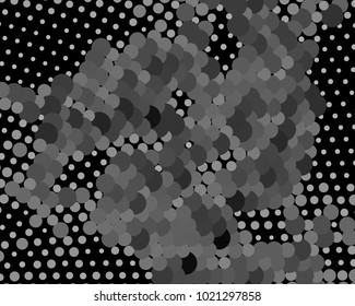 Abstract background. Spotted halftone effect. Dots, circles. Vector clip art