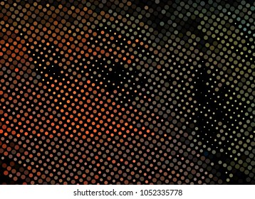 Abstract background. Spotted halftone effect. Dots, circles. Vector clip art