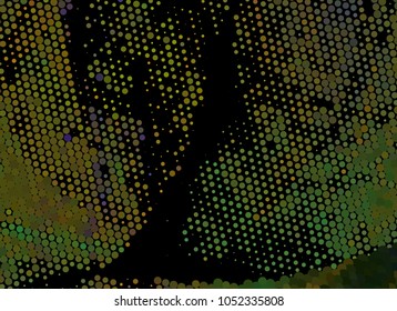 Abstract background. Spotted halftone effect. Dots, circles. Vector clip art