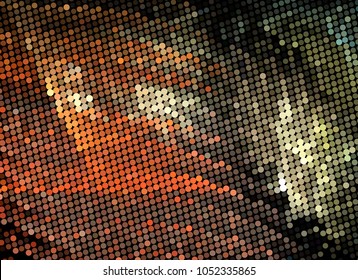 Abstract background. Spotted halftone effect. Dots, circles. Vector clip art