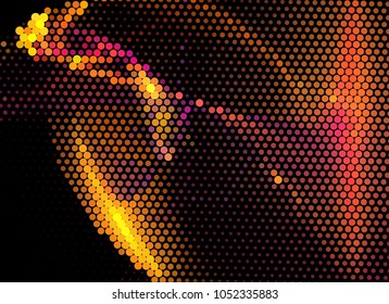 Abstract background. Spotted halftone effect. Dots, circles. Vector clip art