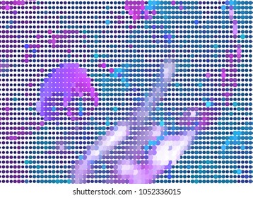 Abstract background. Spotted halftone effect. Dots, circles. Vector clip art