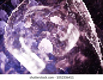 Abstract background. Spotted halftone effect. Dots, circles. Vector clip art