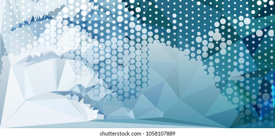 Abstract background. Spotted halftone effect. Dots, circles. Vector clip art