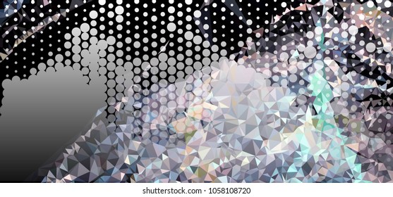 Abstract background. Spotted halftone effect. Dots, circles. Vector clip art