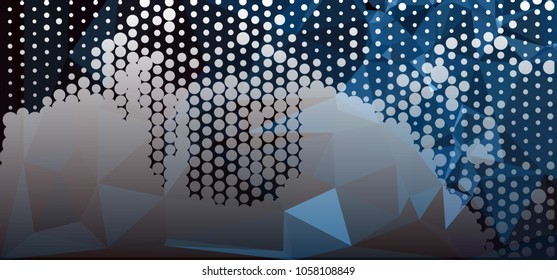 Abstract background. Spotted halftone effect. Dots, circles. Vector clip art