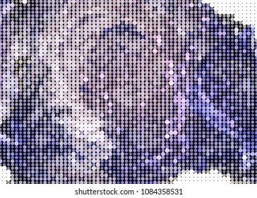 Abstract background. Spotted halftone effect. Dots, circles. Vector clip art