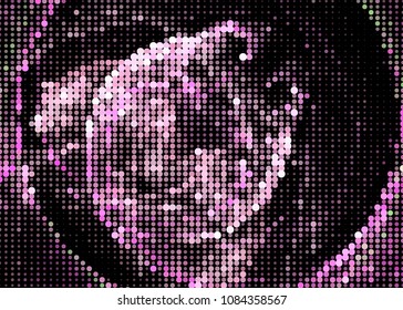 Abstract background. Spotted halftone effect. Dots, circles. Vector clip art